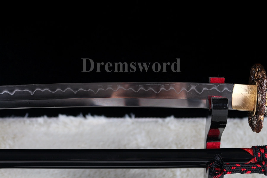 Nagamaki Shihozume Clay Tempered Lamination Battle Ready Japanese samurai Sword blade full tang sharp.