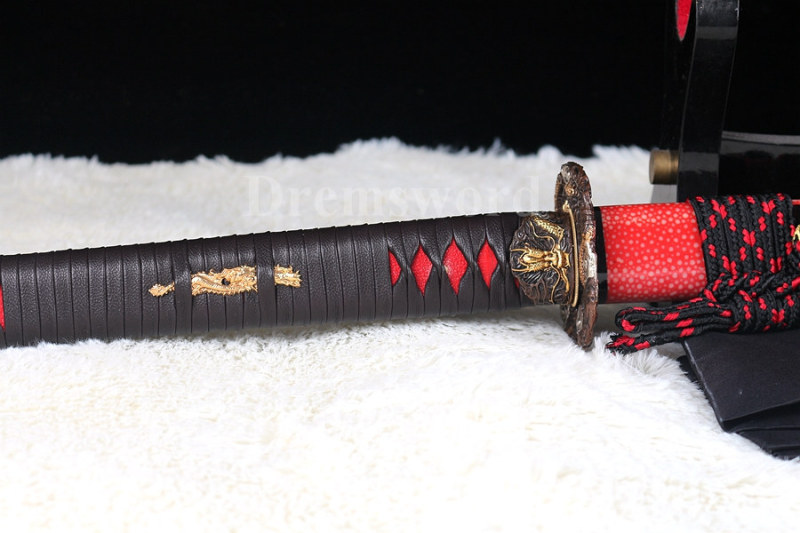 Nagamaki Shihozume Clay Tempered Lamination Battle Ready Japanese samurai Sword blade full tang sharp.