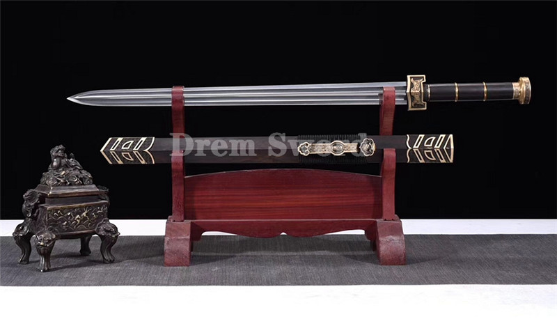 Handmade Chinese Sword 如意剑 Refine Folded Steel copper fitting battle ready sharp