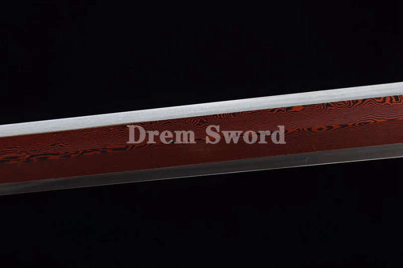 Top Quality Chinese Sword 汉剑 Refine Folded Steel red copper battle ready sharp.