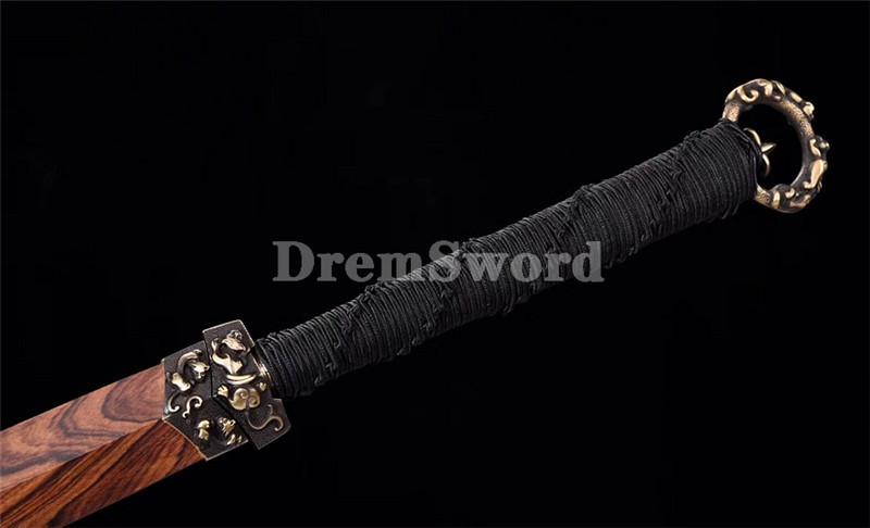 TOP QUALITY REFINED FOLDED STEEL BLADE FULL TANG CHINESE DAO 环首刀 SWORD SHARP.