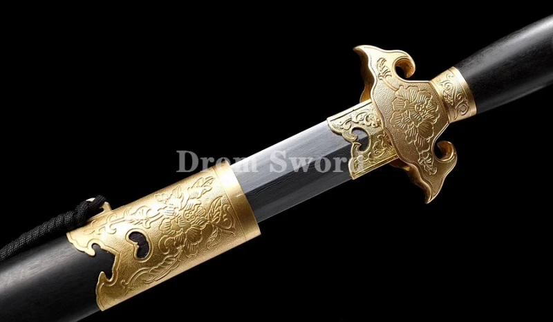 High Quality Chinese Sword peony jian (牡丹剑) Folded Steel Blade full tang sharp.