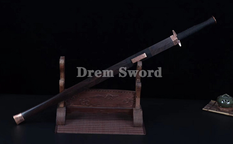 Top Quality Chinese Sword 汉剑 Refine Folded Steel red copper battle ready sharp.