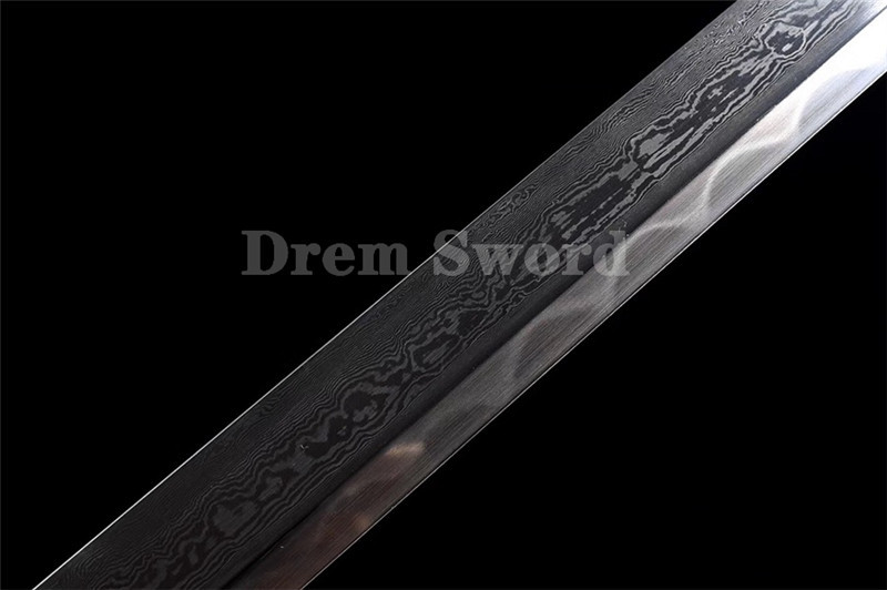 Clay tempered folded steel Chinese Sword 唐刀 full rayskin handle battle sharp.