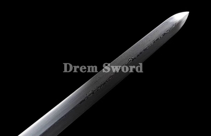 High Quality Chinese Sword peony jian (牡丹剑) Folded Steel Blade full tang sharp.