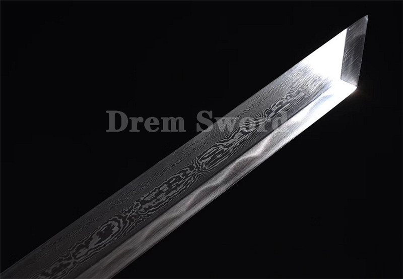 Clay tempered folded steel Chinese Sword 唐刀 full rayskin handle battle sharp.