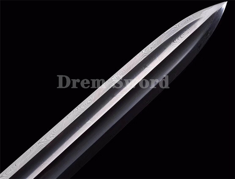 Handmade Chinese Sword 如意剑 Refine Folded Steel copper fitting battle ready sharp