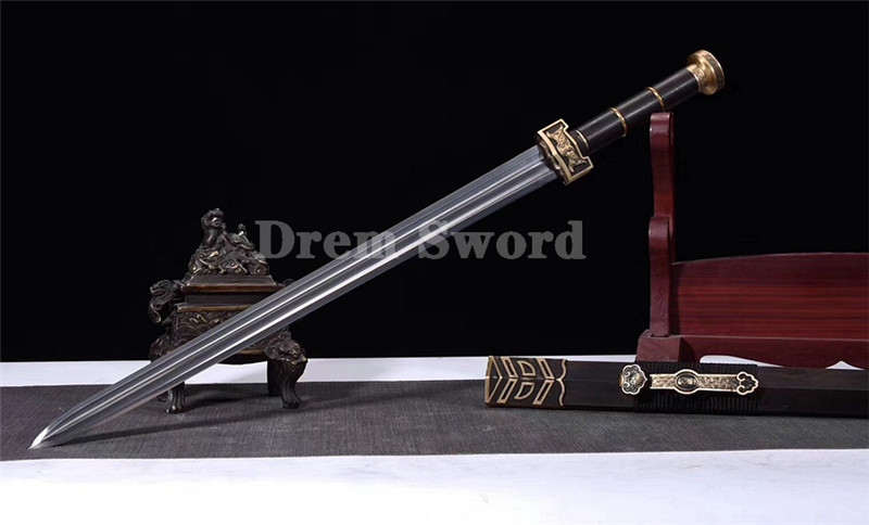 Handmade Chinese Sword 如意剑 Refine Folded Steel copper fitting battle ready sharp