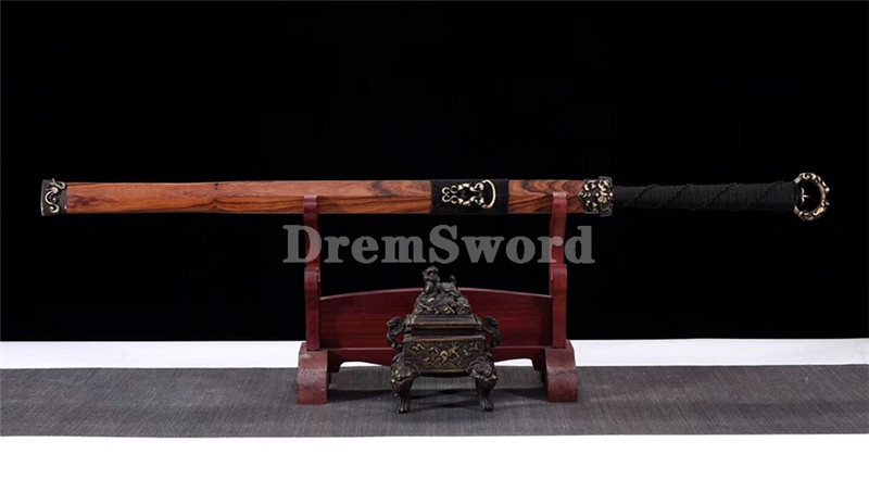 TOP QUALITY REFINED FOLDED STEEL BLADE FULL TANG CHINESE DAO 环首刀 SWORD SHARP.