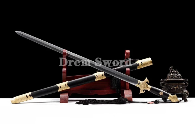 High Quality Chinese Sword peony jian (牡丹剑) Folded Steel Blade full tang sharp.