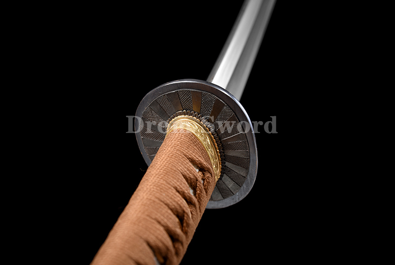 Gunto Tamahagane steel Sword Clay Tempered Full-Rayskin Saya Hazuya Polish