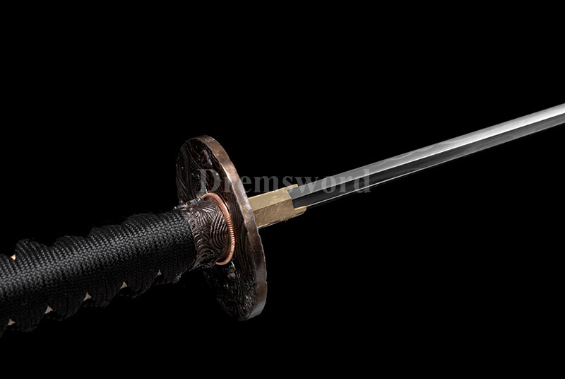 Clay Tempered  Hitatsura Hamon 皆烧 Lamination 1095 high carbon steel Katana Japanese samurai Sword real shell saya.