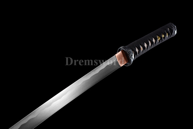 Tamahagane steel Clay Tempered Lamination Hira Zukuri Blade wakizashi Japanese samurai Sword.