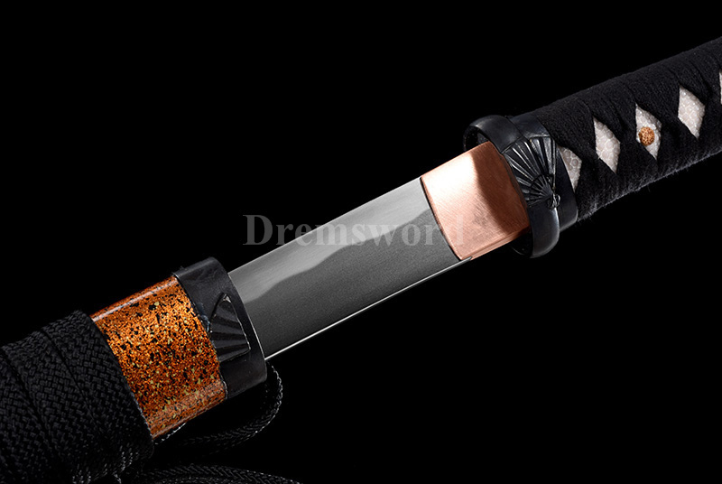 Tamahagane steel Clay Tempered Lamination Hira Zukuri Blade wakizashi Japanese samurai Sword.