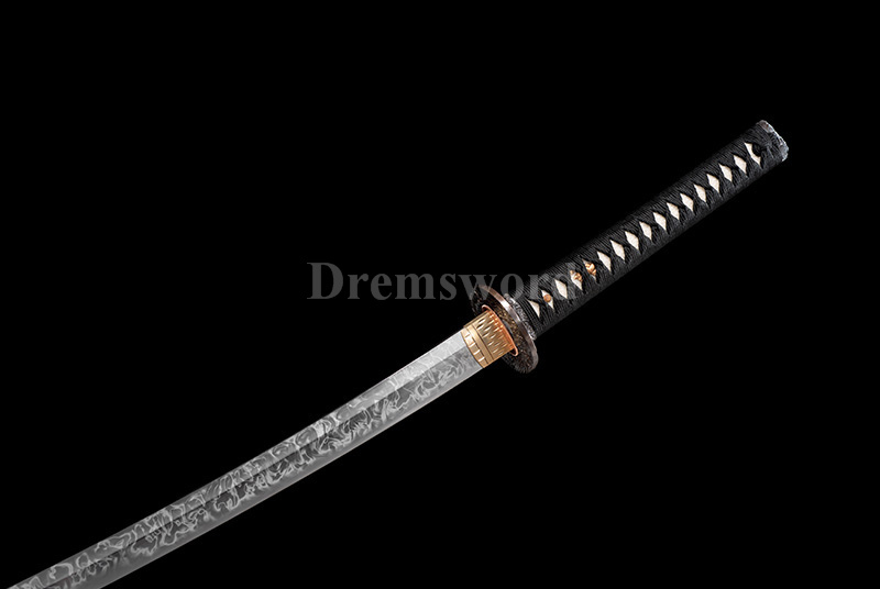 Clay Tempered  Hitatsura Hamon 皆烧 Lamination 1095 high carbon steel Katana Japanese samurai Sword real shell saya.