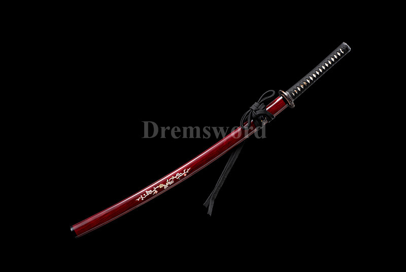 Clay Tempered  Hitatsura Hamon 皆烧 Lamination 1095 high carbon steel Katana Japanese samurai Sword real shell saya.