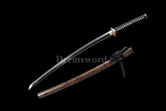 Tamahagane steel Clay Tempered Lamination Blade Katana Japanese samurai Sword Battle Ready Shinogi-Zukuri brown