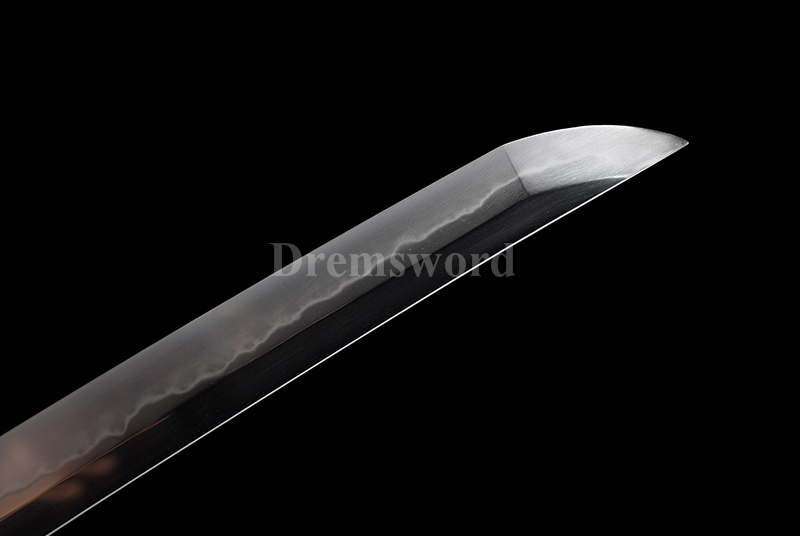 Tamahagane steel choji hamon Lamination Clay Tempered Katana Japanese samurai Sword Battle Ready iron tsuba.