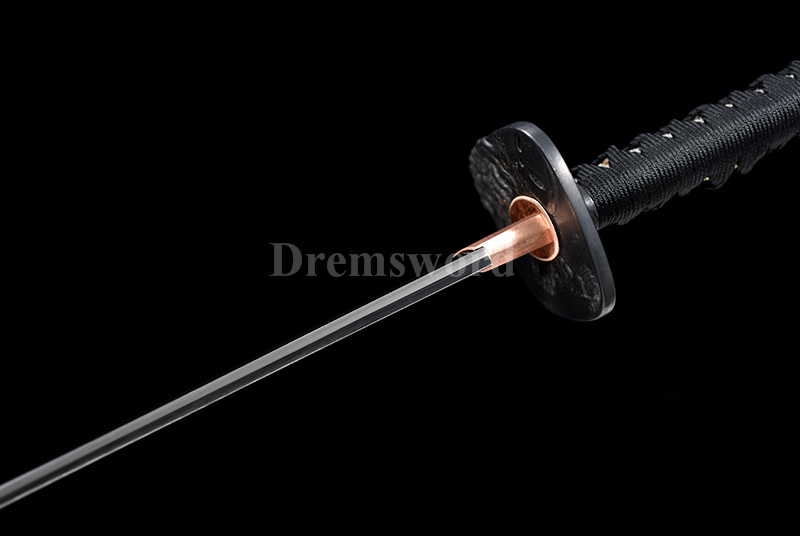 Tamahagane steel choji hamon Lamination Clay Tempered Katana Japanese samurai Sword Battle Ready iron tsuba.