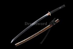 Tamahagane steel Clay Tempered Lamination Blade Katana Japanese samurai Sword Battle Ready sharp Shinogi-Zukuri brown