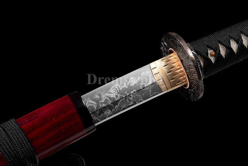 Clay Tempered  Hitatsura Hamon 皆烧 Lamination 1095 high carbon steel Katana Japanese samurai Sword real shell saya.