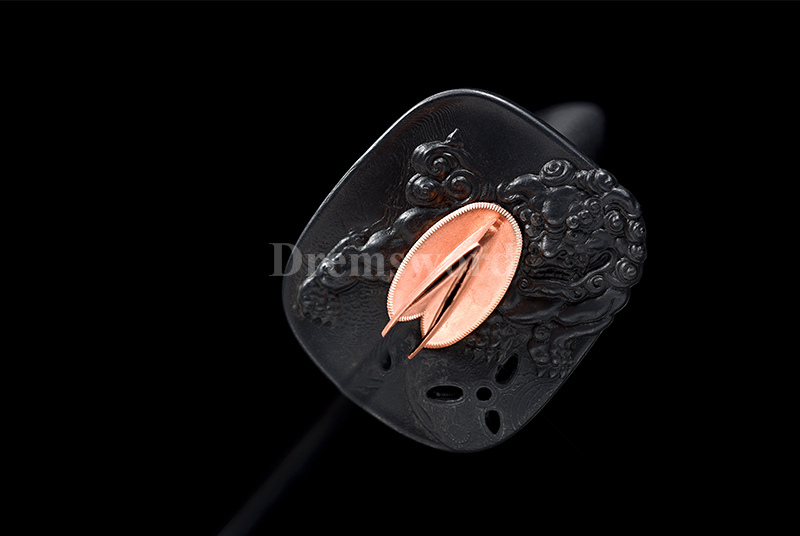 Tamahagane steel choji hamon Lamination Clay Tempered Katana Japanese samurai Sword Battle Ready iron tsuba.