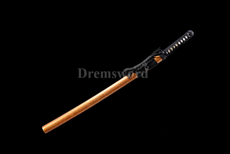 Tamahagane steel Clay Tempered Lamination Hira Zukuri Blade wakizashi Japanese samurai Sword.