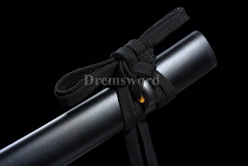 Tamahagane steel choji hamon Clay Tempered Lamination Katana Japanese samurai Sword iron tsuba.