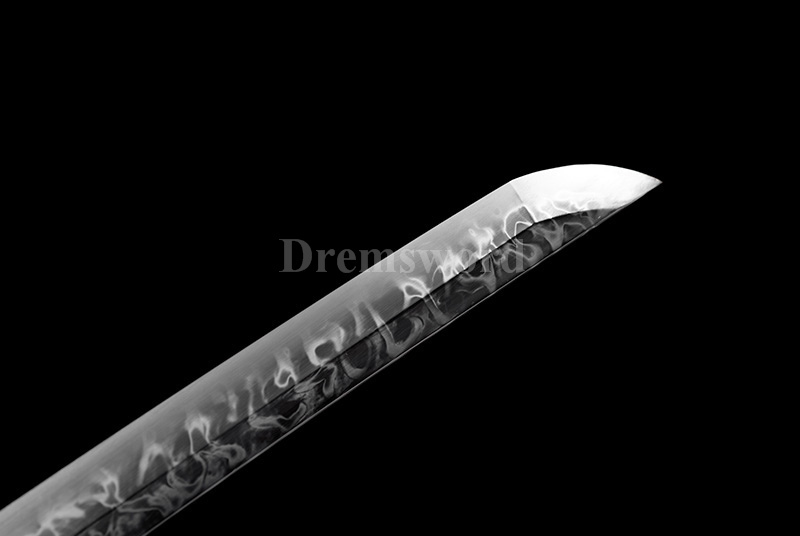 Clay Tempered  Hitatsura Hamon 皆烧 Lamination 1095 high carbon steel Katana Japanese samurai Sword real shell saya.