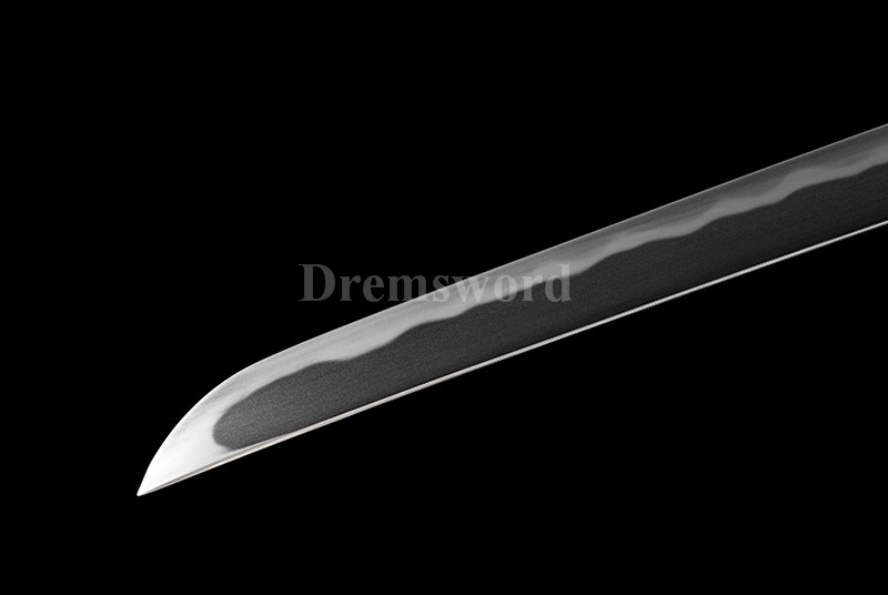 Tamahagane steel Clay Tempered Lamination Hira Zukuri Blade wakizashi Japanese samurai Sword.