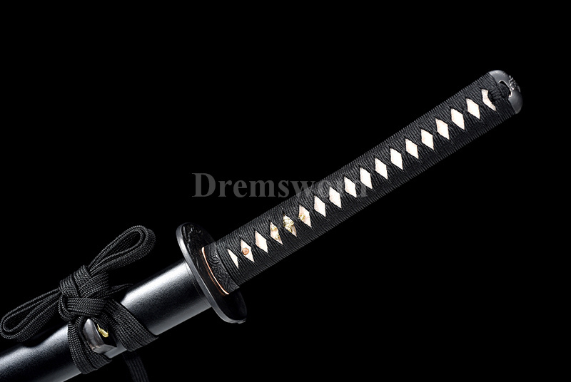 Tamahagane steel choji hamon Lamination Clay Tempered Katana Japanese samurai Sword Battle Ready iron tsuba.