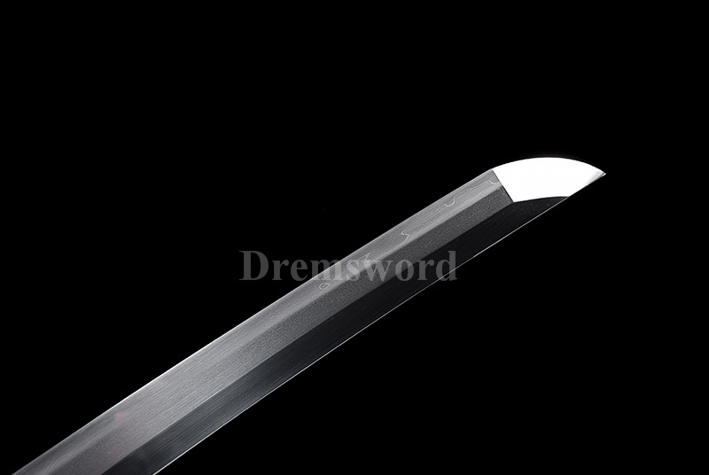 Tamahagane Lamination steel wakizashi Clay Tempered Japanese samurai Sword suguha hamon.