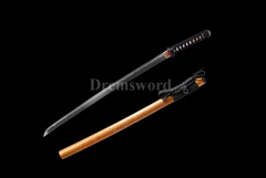 Tamahagane steel Clay Tempered Lamination Hira Zukuri Blade wakizashi Japanese samurai Gold Sword Shinogi-Zukuri