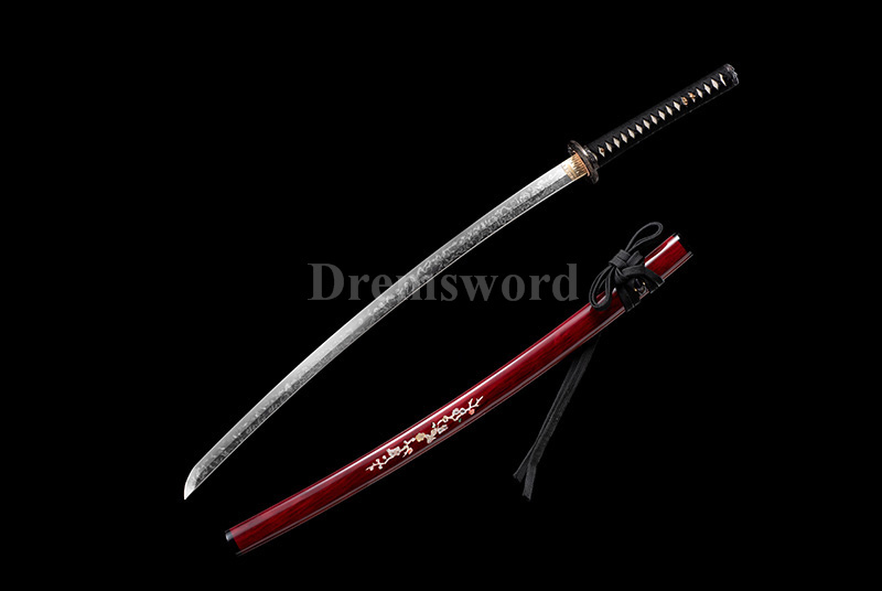 Clay Tempered  Hitatsura Hamon 皆烧 Lamination 1095 high carbon steel Katana Japanese samurai Sword real shell saya.