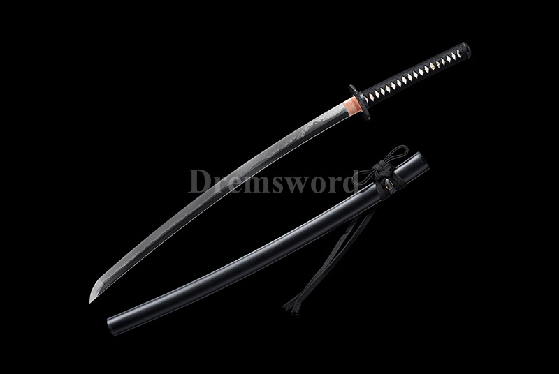 Tamahagane steel choji hamon Lamination Clay Tempered Katana Japanese samurai Sword Battle Ready iron tsuba.