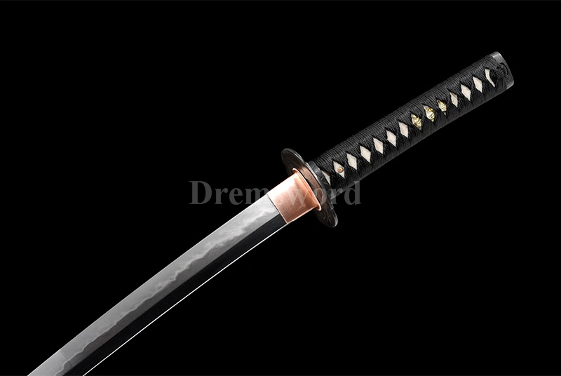 Kanmuri-otoshi Tamahagane Lamination steel Clay Tempered wakizashi Japanese samurai Sword choji hamon.