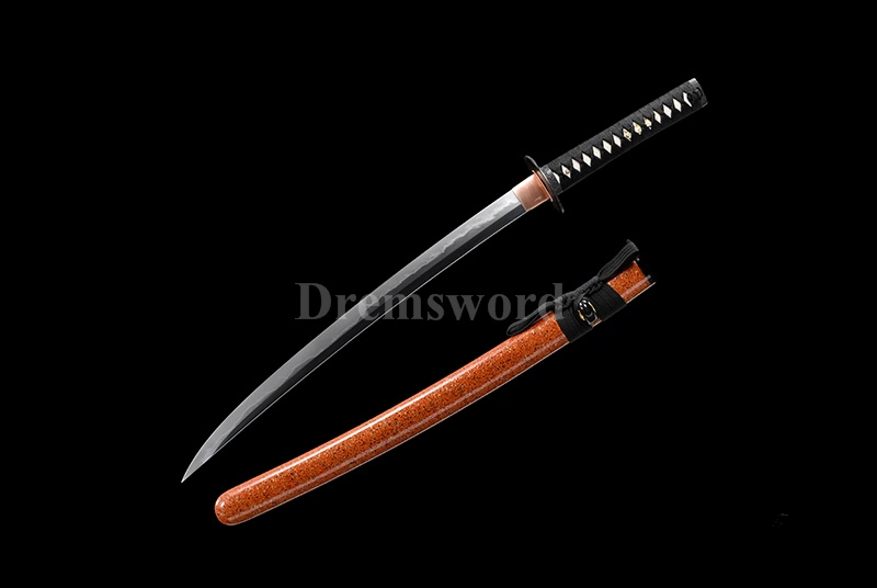 Kanmuri-otoshi Tamahagane Lamination steel Clay Tempered wakizashi Japanese samurai Sword choji hamon.