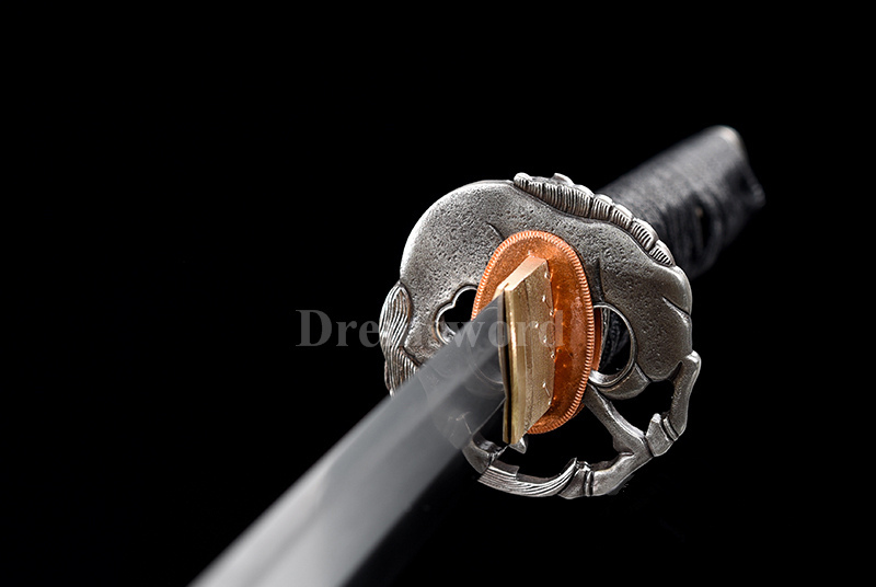 Tamahagane Lamination steel wakizashi Clay Tempered Japanese samurai Sword suguha hamon.