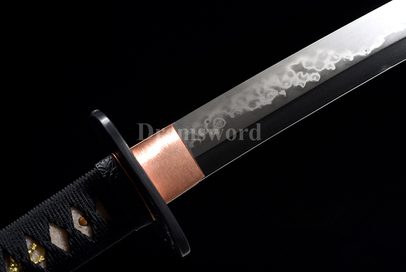 Tamahagane steel choji hamon Lamination Clay Tempered Katana Japanese samurai Sword Battle Ready iron tsuba.