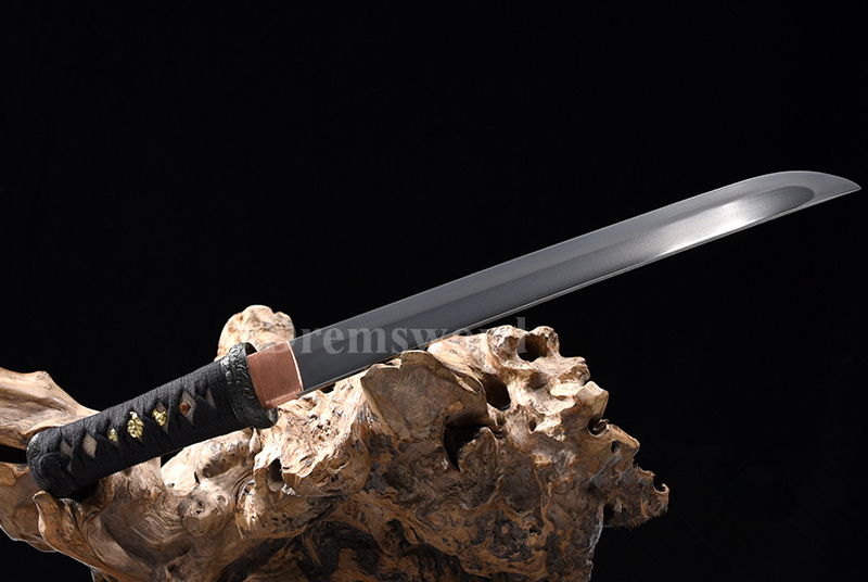 Tamahagane steel Clay Tempered Lamination Hira Zukuri Blade wakizashi Japanese samurai Sword.