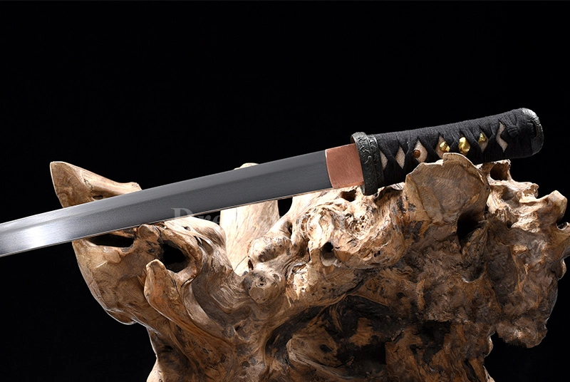 Tamahagane steel Clay Tempered Lamination Hira Zukuri Blade wakizashi Japanese samurai Sword.