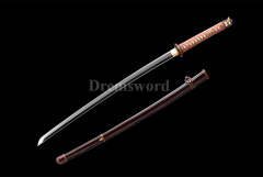 Gunto Clay Tempered 1095 high carbon steel Sword suguha hamon Shinogi-Zukuri battle ready sharp coffee