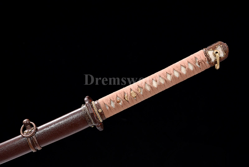 Gunto Tamahagane steel Sword Clay Tempered Full-Rayskin Saya Hazuya Polish