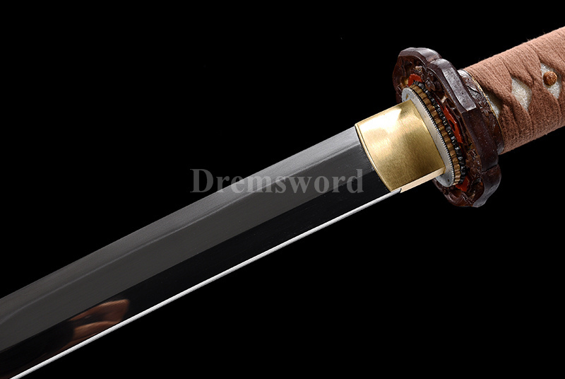 Gunto Tamahagane steel Sword Clay Tempered Full-Rayskin Saya Hazuya Polish