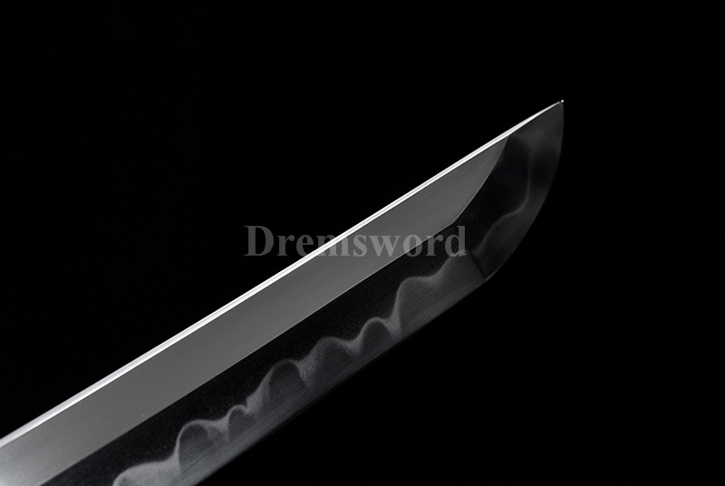 hand forged Clay tempered T10 steel japanese Shirasaya sword battle ready full tang sharp.