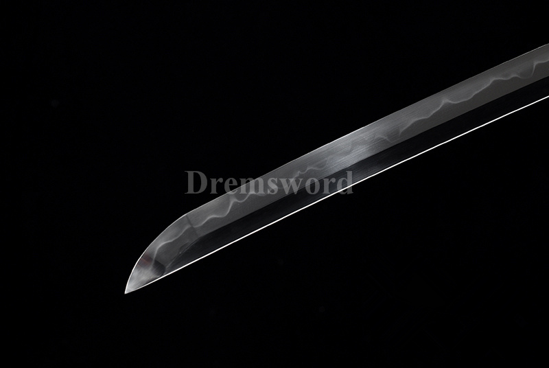 hand forged Clay tempered T10 steel japanese Shirasaya sword battle ready full tang sharp.