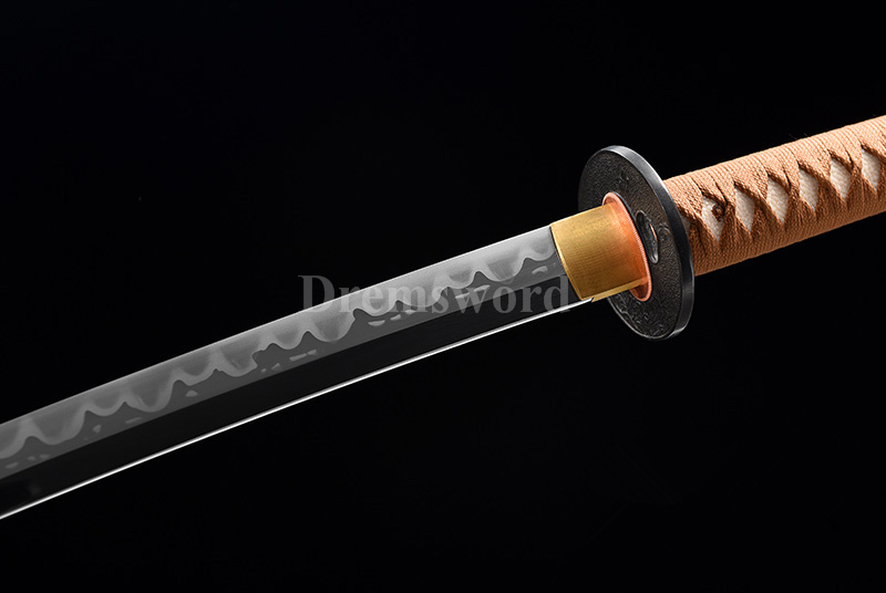 High quality Clay Tempered choji hamon T10 steel Katana Japanese samurai Sword Battle Ready full tang sharp.