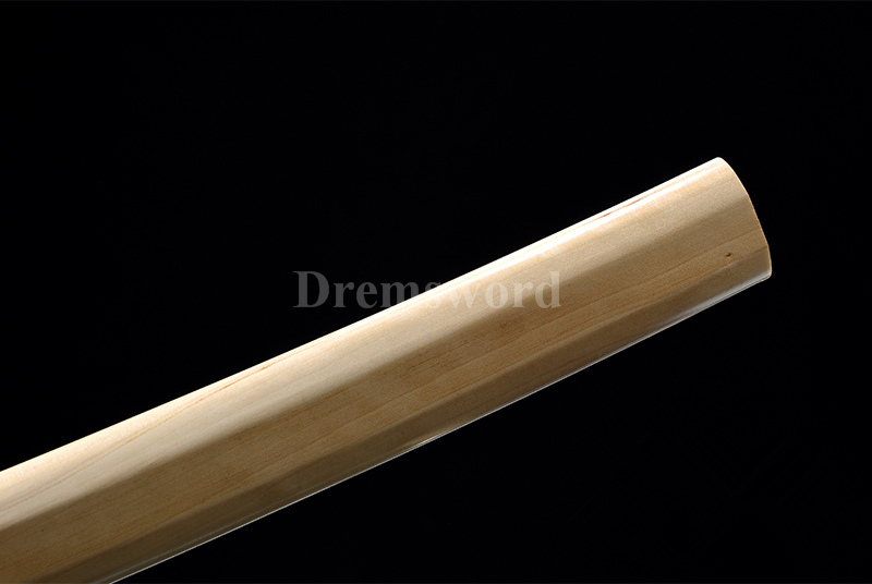 hand forged Clay tempered T10 steel japanese Shirasaya sword battle ready full tang sharp.