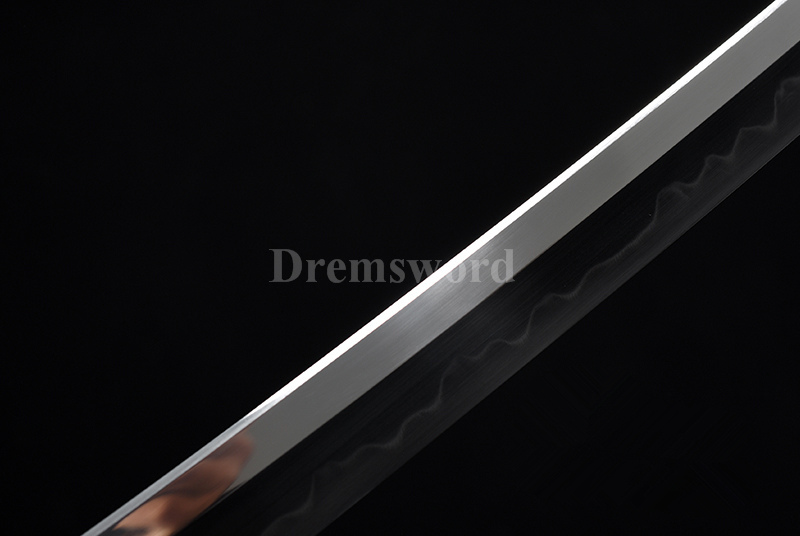 hand forged Clay tempered T10 steel japanese Shirasaya sword battle ready full tang sharp.