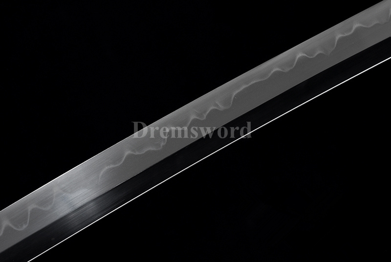 hand forged Clay tempered T10 steel japanese Shirasaya sword battle ready full tang sharp.